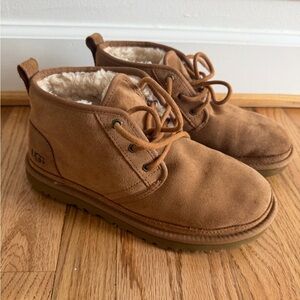UGG Tan Suede Lace-Up Boots